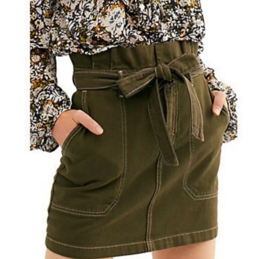 FREE PEOPLE HIGH WAIST SKIRT - Picture 1 of 8